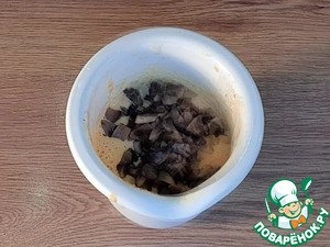 Минтай запечённый под грибным соусом Минтай запечённый под грибным соусом