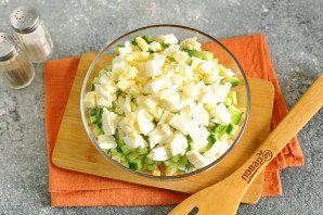 Рецепт салата с ветчиной и сыром