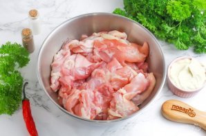Шашлык из курицы в майонезе Шашлык из курицы в майонезе