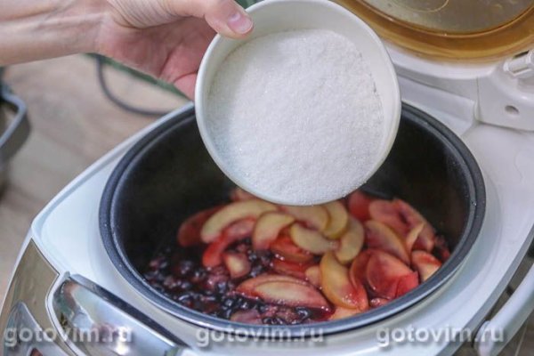 Компот из черной смородины и яблок в мультиварке Компот из черной смородины и яблок в мультиварке