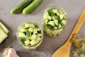 Огурцы кубиками для салатов на зиму