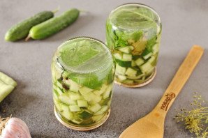 Огурцы кубиками для салатов на зиму