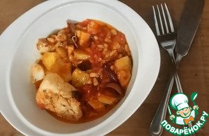 Треска с чечевицей и картофелем Треска с чечевицей и картофелем