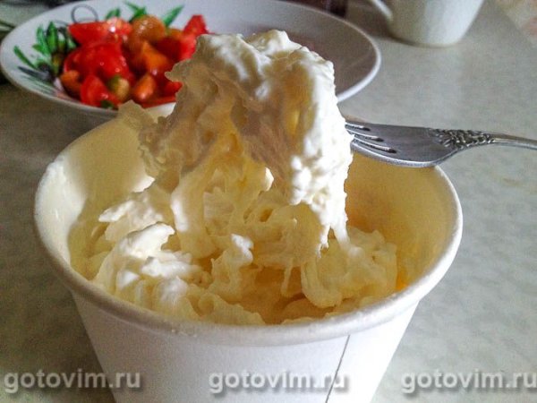 Овощной салат с сыром страчателла Овощной салат с сыром страчателла