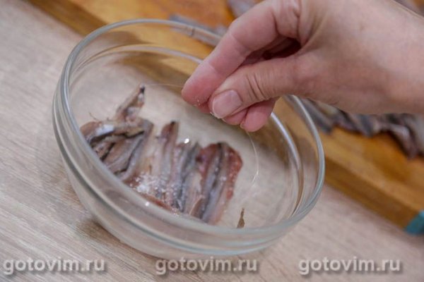 Сухой посол хамсы с ароматным маслом