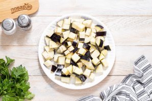 Рагу из баклажанов и кабачков Рагу из баклажанов и кабачков