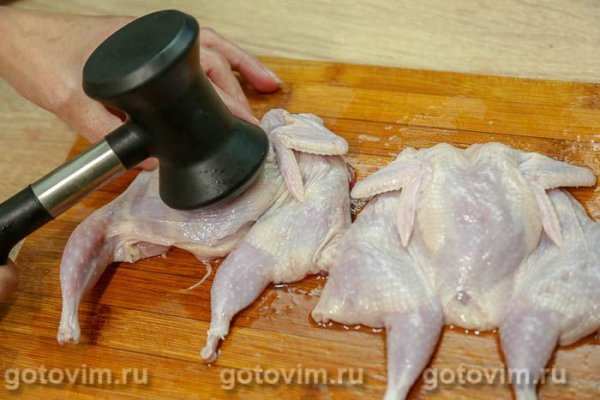 Перепела с чесноком и зеленью, жаренные в мультиварке (в стиле &laquo;тапака&raquo;)