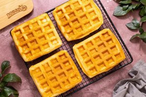 Бельгийские вафли без яиц Бельгийские вафли без яиц