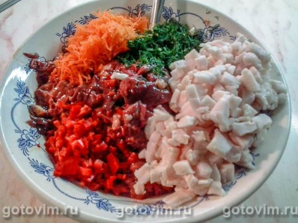 Печеночная колбаса (печеночный зельц)