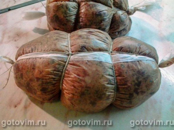 Печеночная колбаса (печеночный зельц)