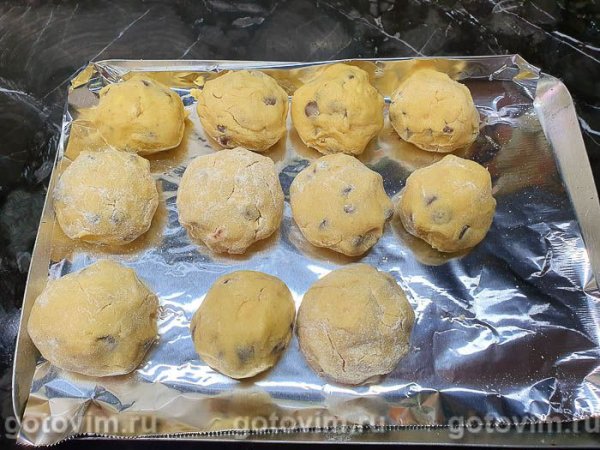 Печенье с шоколадными каплями и кешью Печенье с шоколадными каплями и кешью